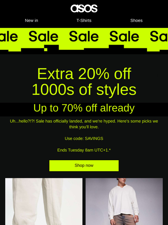 —, the up-to-70%-off Sale is here!