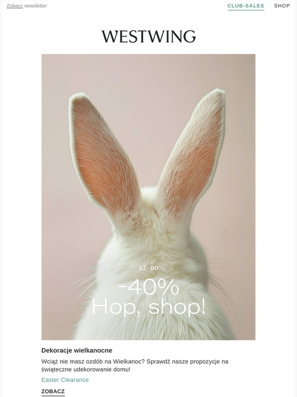 🐰 Hop, shop! Do -40% na dekoracje wielkanocne