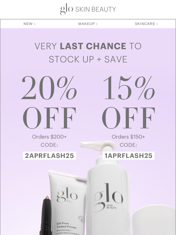 Clean up, stock up + save up to 20%