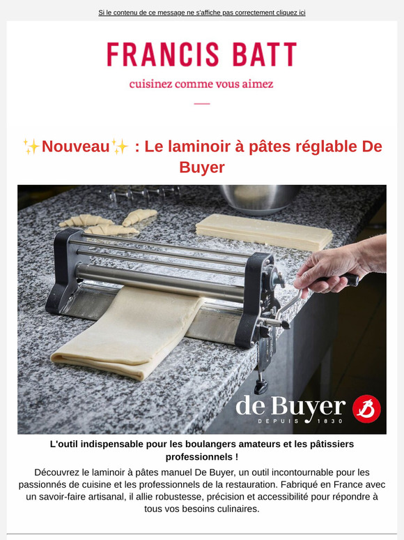 ✨Nouveau✨ : Le laminoir à pâtes réglable De Buyer