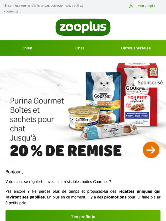 20 % de remise sur Gourmet 🔥
