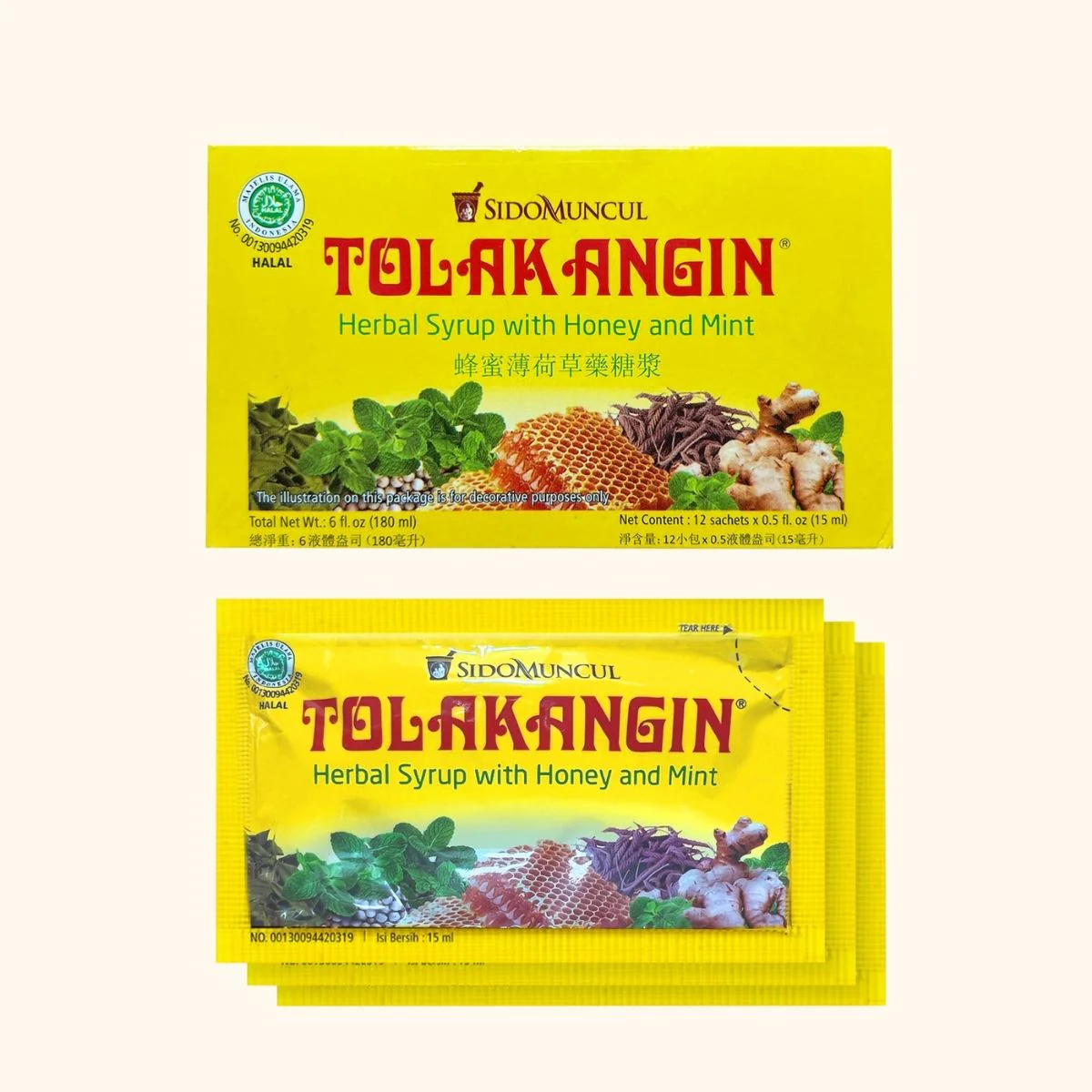 Image of Tolak Angin Herbal Syrup with Honey and Mint