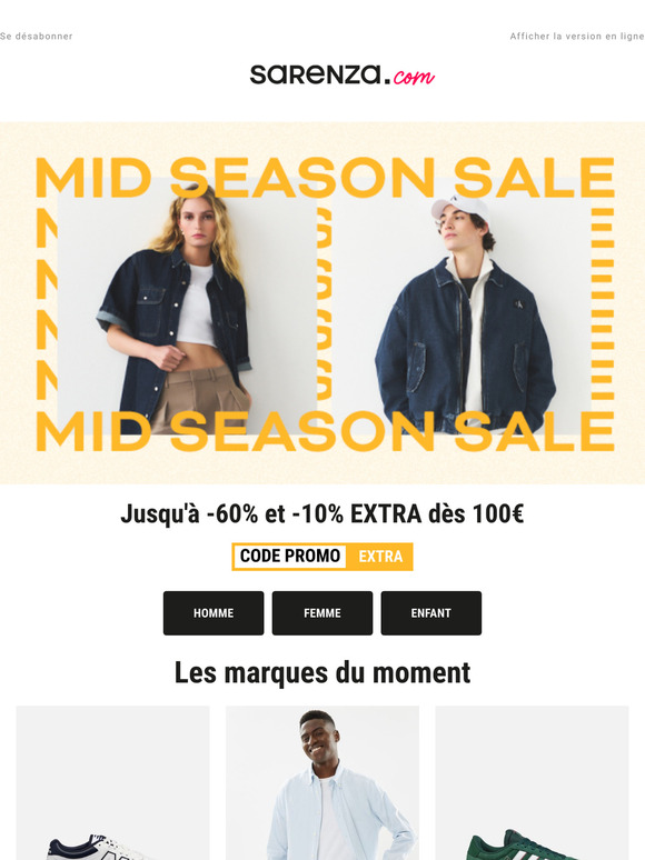 Les marques du dimanche jusqu'à -60% ☀️