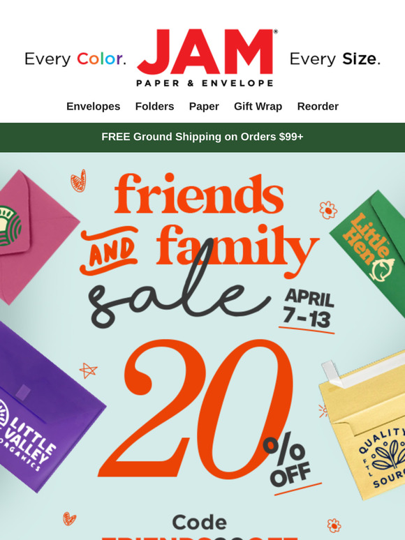 Shop Friends and Family Sale. Enjoy 20% OFF sitewide! 👫