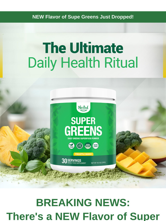 Did You Catch Our NEW Flavor of Super Greens?🍍🥭