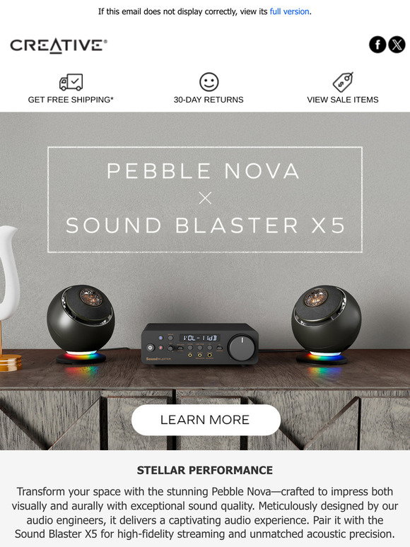 Creative: The Perfect Pair - Creative Pebble Nova x Sound Blaster X5 ...