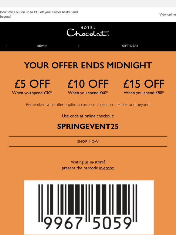 Last chance, your offer ends midnight