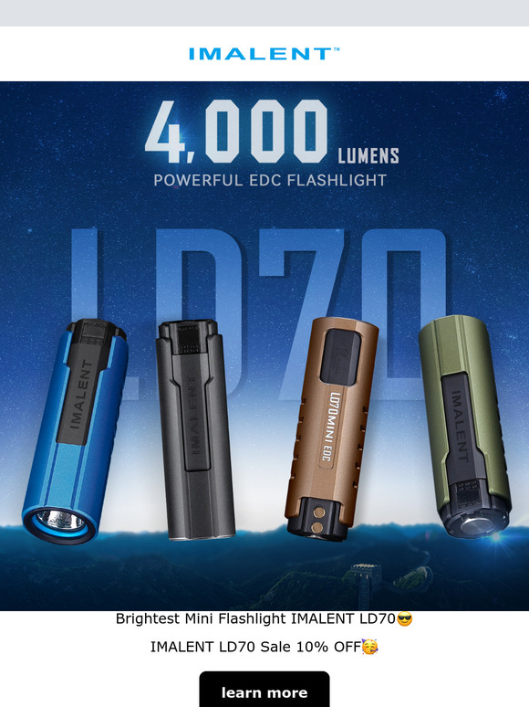 Brightest Mini Flashlight IMALENT LD70😎