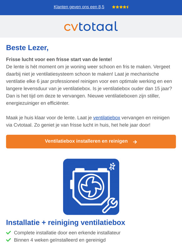 Klaar voor de lente? Denk ook aan je ventilatie!