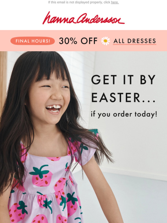 Last Call: 30% Off ALL Dresses Ends Today