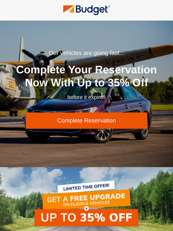 Reserve your vehicle now with up to 35% off
