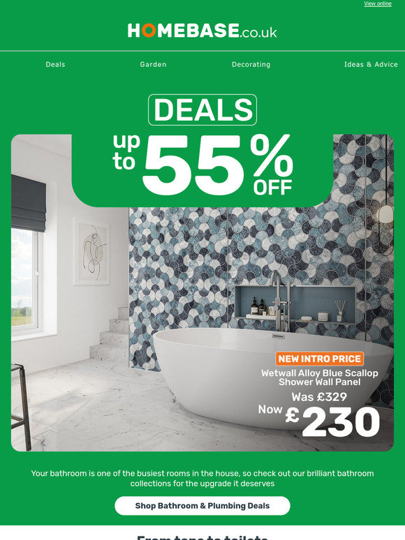 Soak up our newest bathroom deals 🛁