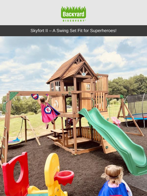 Super Fun Awaits! 🚀 The Ultimate Swing Set for Your Little Heroes