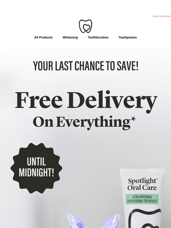The Free Delivery Countdown Is On ⏰