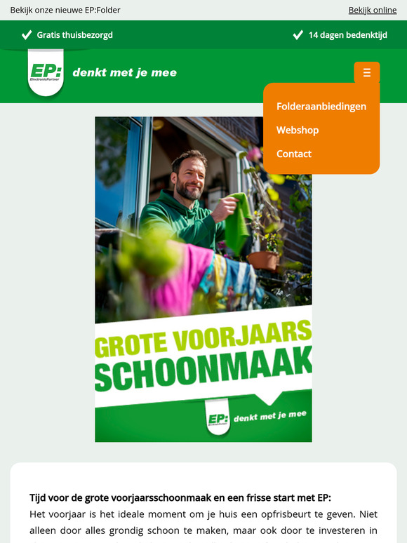 Start het voorjaar fris: Alles voor je voorjaarsschoonmaak bij EP!