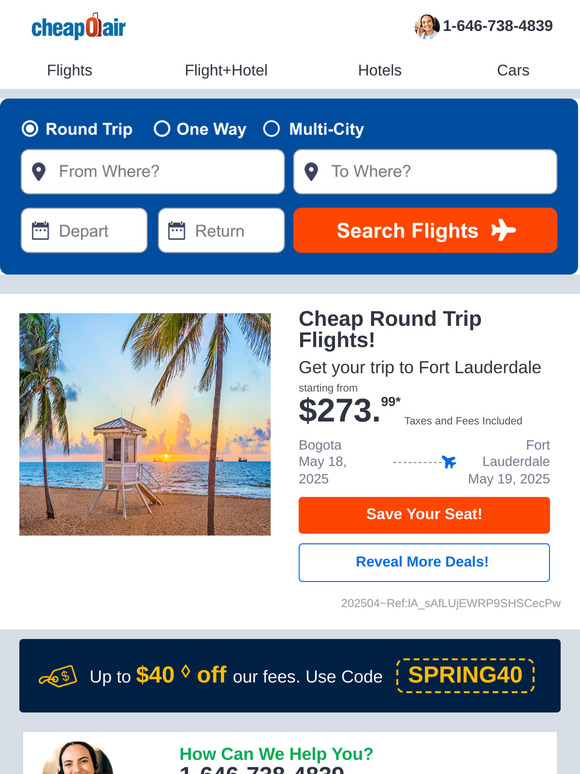 ✈ Cheap Round Trip Flights! Fly from $273.99