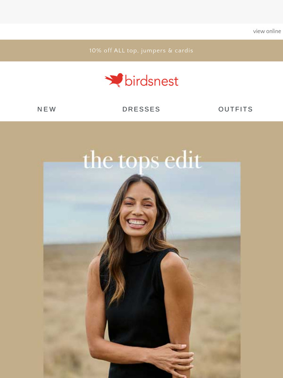 Get 10% Off All Tops, Jumpers & Cardis Today! 🎉