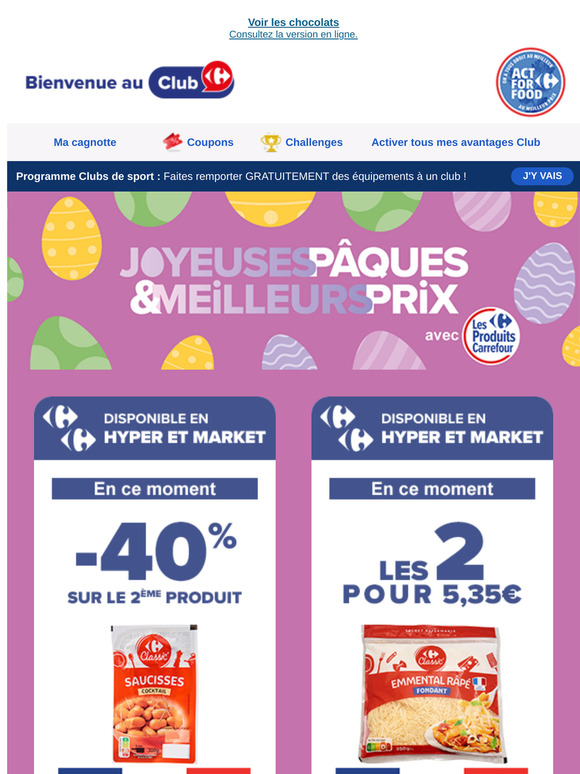 Les cloches de Pâques vous ont ramenés des promotions, découvrez-les >