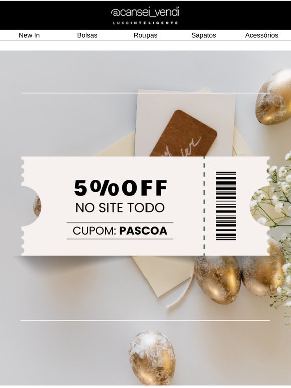 Tem CUPOM de Pascoa aqui!