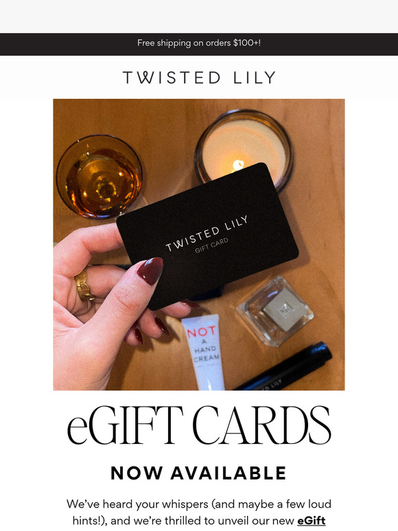 INTRODUCING OUR NEW E-GIFT CARDS