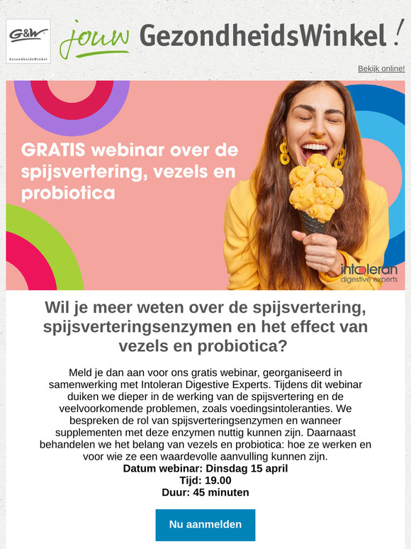 🧿 Intoleran Webinar! Meld je gratis aan via de link