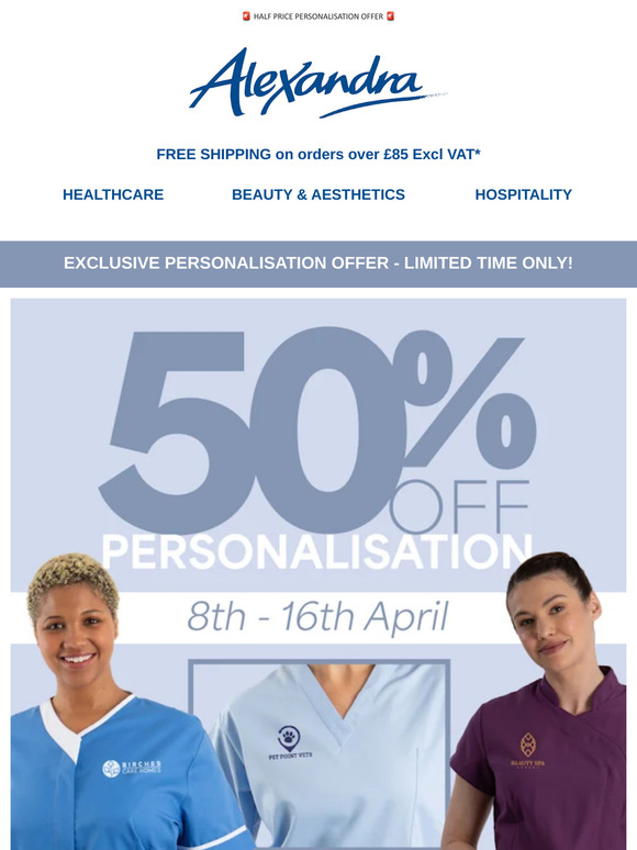 50% OFF Personalisation: Embroidery & Print 💥 | Limited Time Only