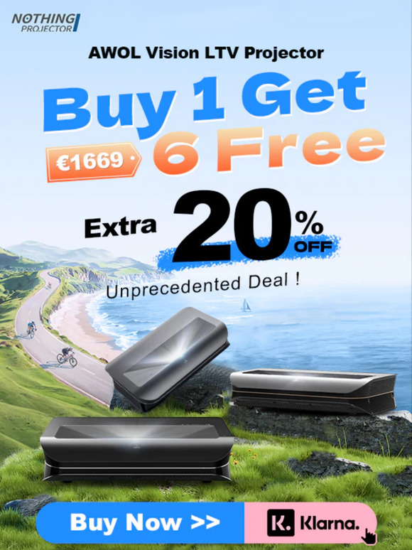 US #1 AWOL 4K Laser Projector – Now with €1669 in Free Gifts + Extra 20% Off! 🎈