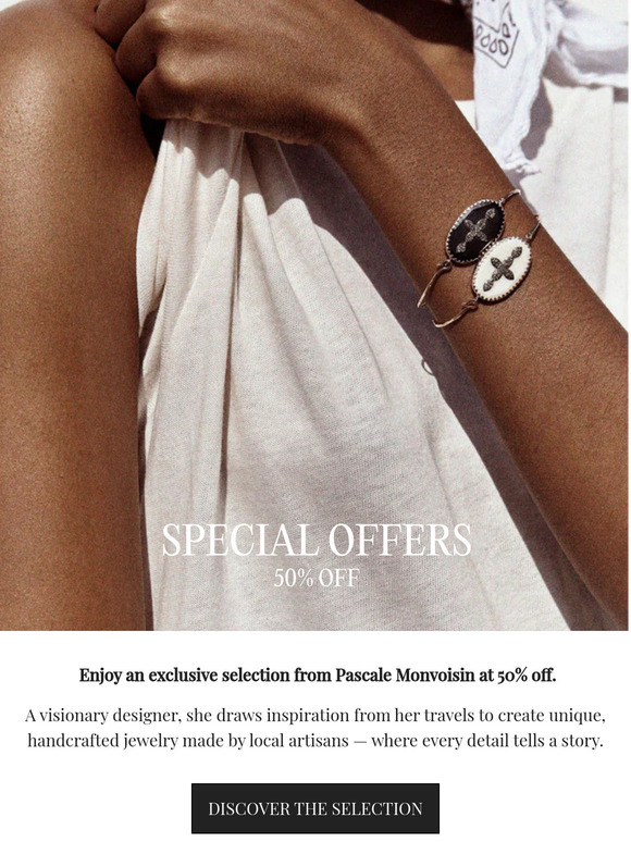 50% off selected items | Pascale Monvoisin