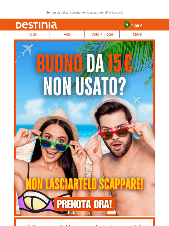 Il tuo buono da 15 € è ancora attivo. Dove andiamo?