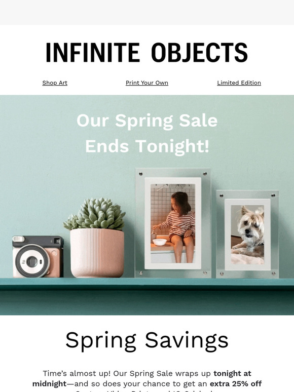 Our Spring Sale Ends Tonight 🌸