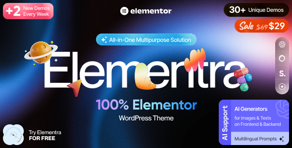 Elementra — 100% Elementor WordPress Theme