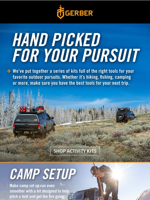 Kits for all activities.