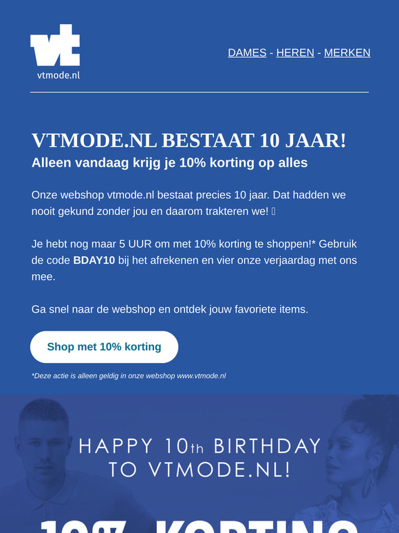 Laatste kans | , krijg 10% korting