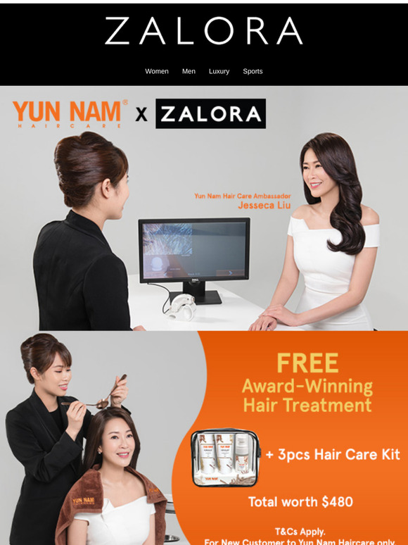 ✨ Exclusive Yun Nam x ZALORA Treat: FREE Hair Treatment + Kit!