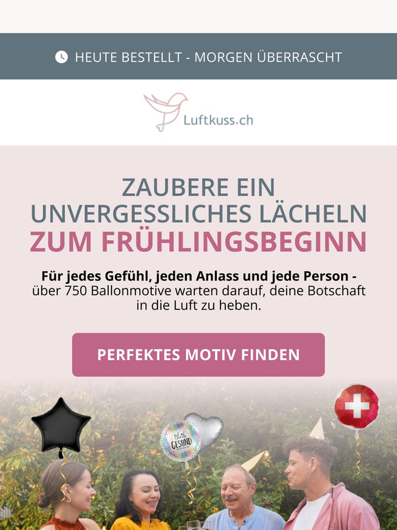 Verschick Frühlingsgefühle als Luftkuss 🎈