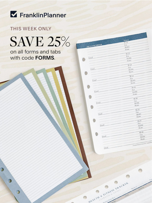 Save 25% On Your Favorite Forms!