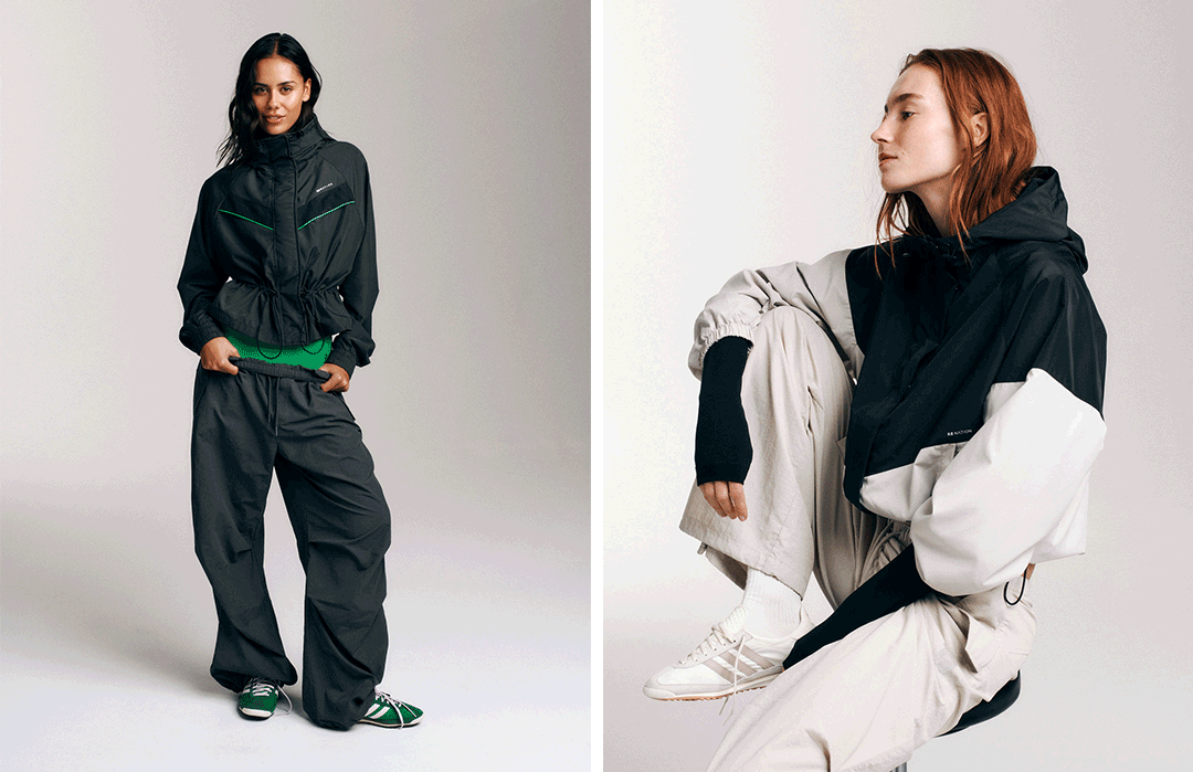 GIF of women in P.E Nation Jackets