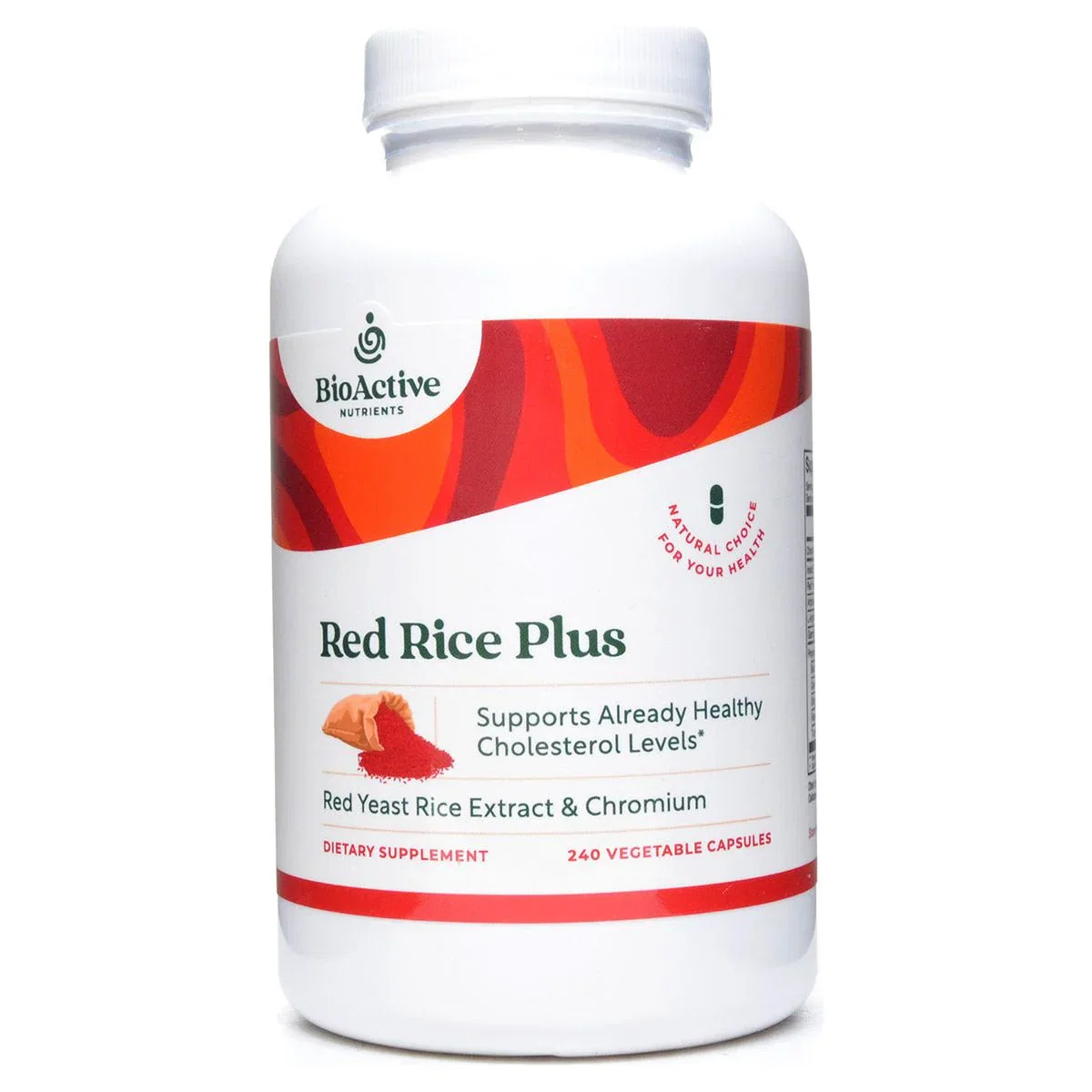 Image of Red Rice Plus 240 veg caps by BioActive Nutrients