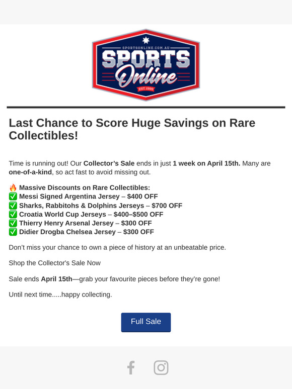 ⏳ Final Week ⏳ Rare Collectibles on Sale