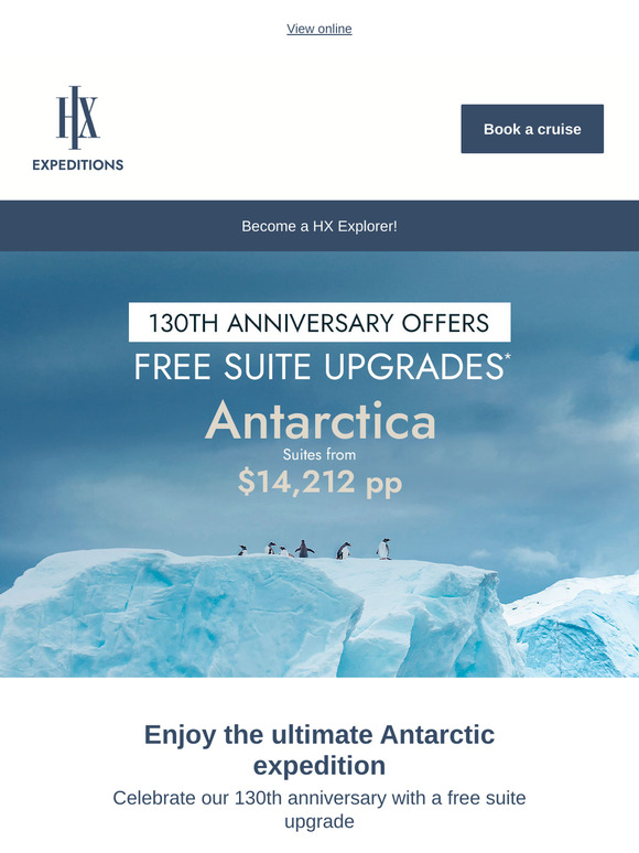 Antarctica special offer: Free suite upgrade