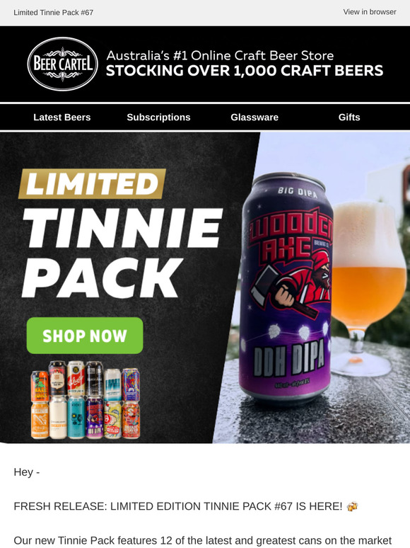 100% LIMITED 🔥 Limited Tinnie Pack #67 🍻