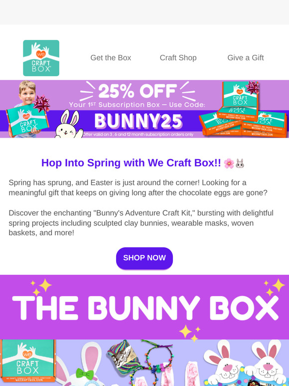 🐰 Hop into Spring Creativity with 25% OFF We Craft Box!