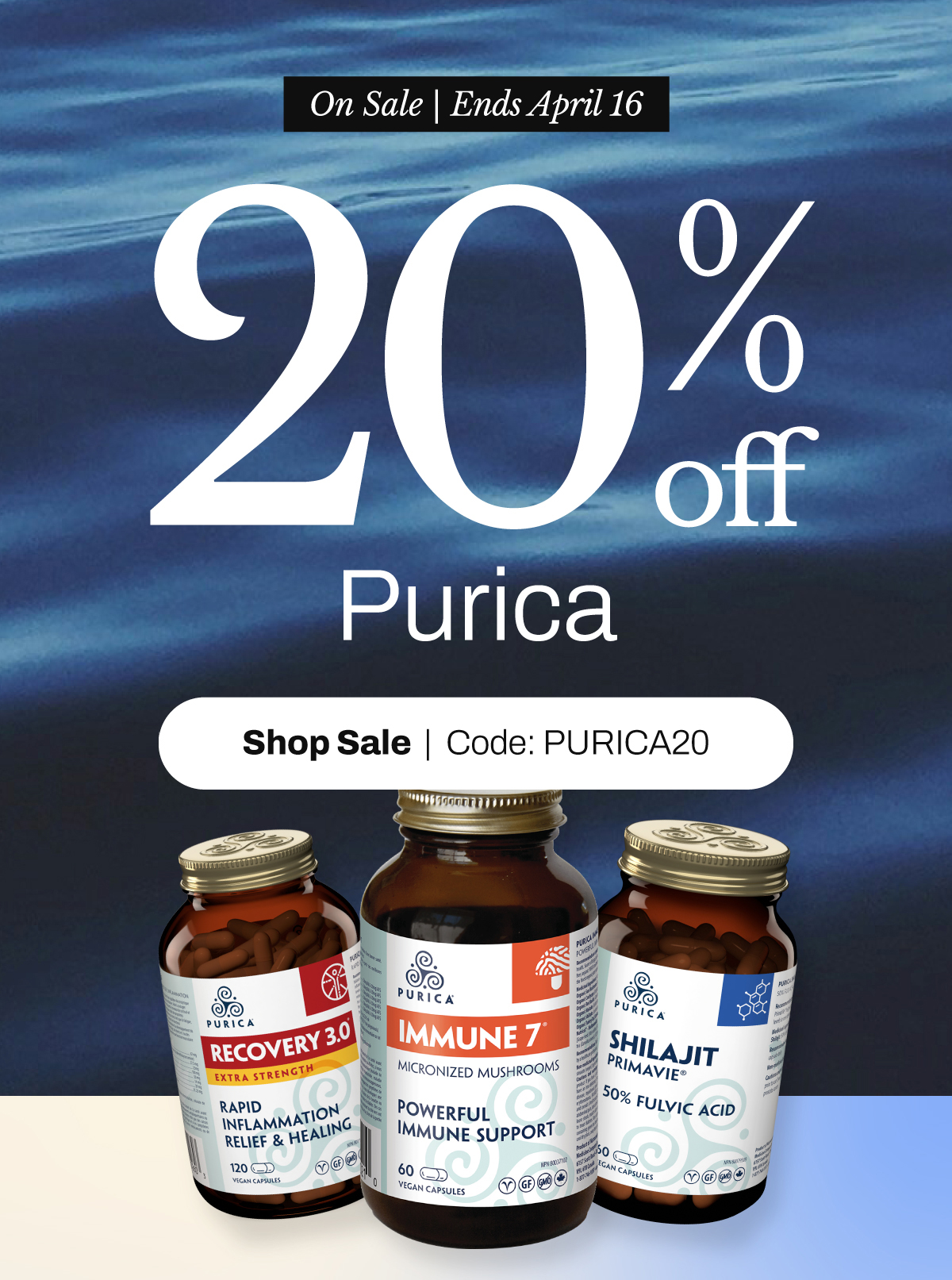 20% OFF Purica SHOP SALE, use code PURICA20 until April 16 