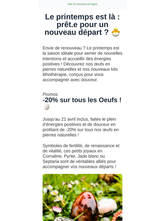 Promos et nouveautés de printemps !