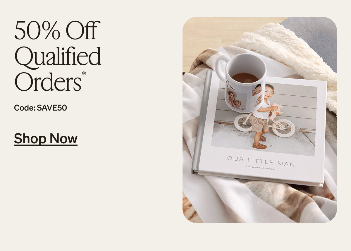 Free Prints, 50% Off Qualified Orders