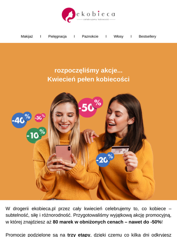 ! ruszył kwiecień pełen kobiecości - 80 marek nawet 50% taniej!