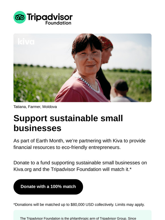 Support eco-friendly businesses and we’ll match it