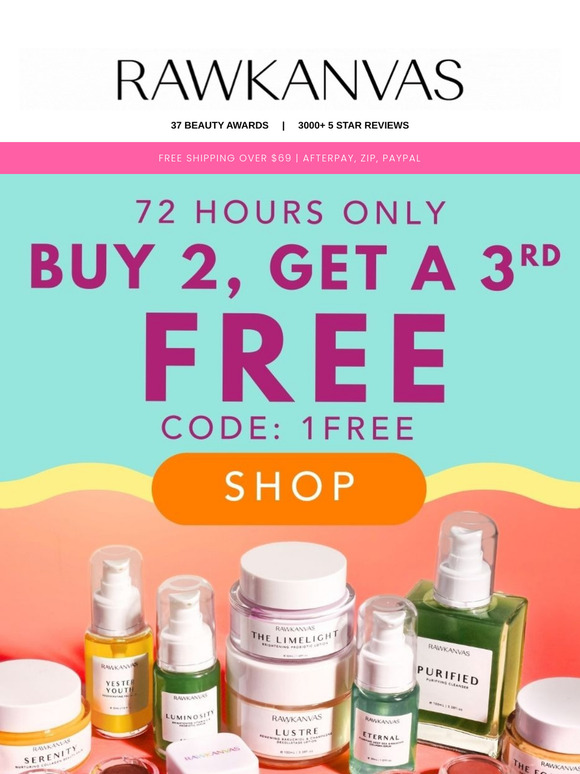 Buy 2, Get the 3rd FREE 🥳