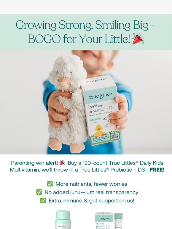 Last Chance! Get a FREE Probiotic + D3 for your little one 🩵