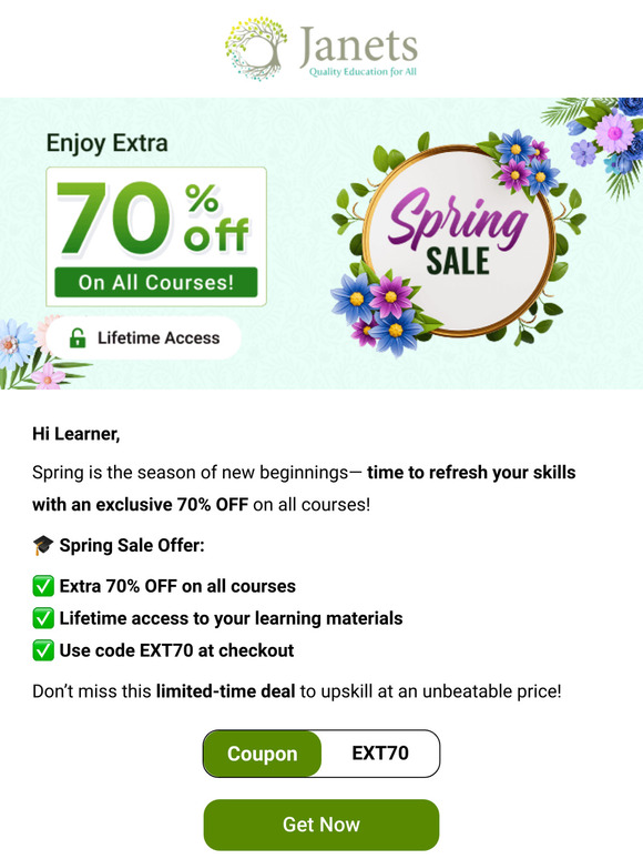 🌸 Spring Sale! Learn More for Less!